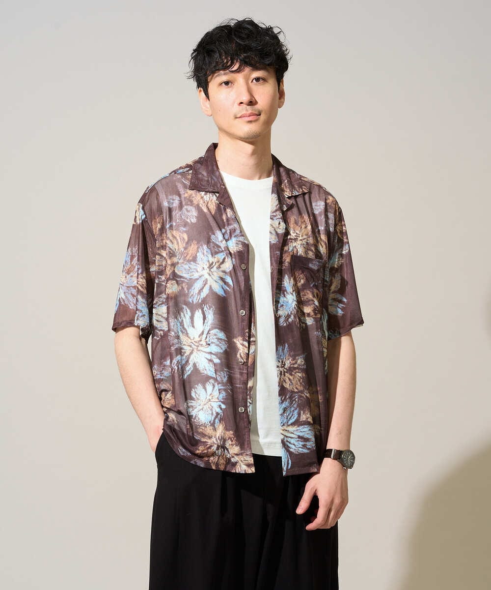 KHKGD40039 a.v.v MEN(アー・ヴェ・ヴェ) 【雑誌MonoMax5月号掲載】究極の無地Ｔシャツ シルケットスムースワイドシルエットカットソー【洗濯機で洗える/接触冷感/UVカット/毛玉になりにくい】 ブラック