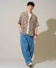 KHKGD40039 a.v.v MEN(アー・ヴェ・ヴェ) 【雑誌MonoMax5月号掲載】究極の無地Ｔシャツ シルケットスムースワイドシルエットカットソー【洗濯機で洗える/接触冷感/UVカット/毛玉になりにくい】 ブラック