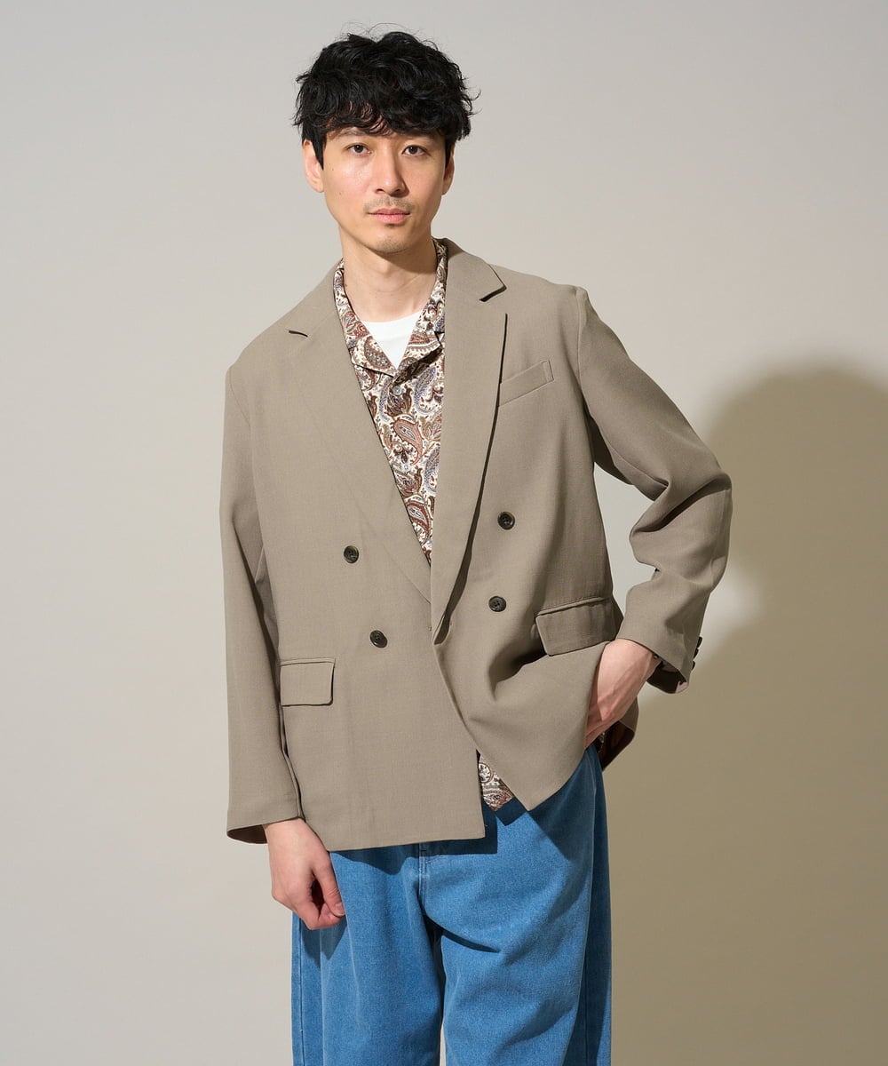 KHKGD40039 a.v.v MEN(アー・ヴェ・ヴェ) 【雑誌MonoMax5月号掲載】究極の無地Ｔシャツ シルケットスムースワイドシルエットカットソー【洗濯機で洗える/接触冷感/UVカット/毛玉になりにくい】 ブラック