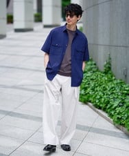 KHKGD40039 a.v.v MEN(アー・ヴェ・ヴェ) 【接触冷感 / UVカット】究極の無地Ｔ シルケットスムースシルエットカットソ ー〈洗濯機で洗える/毛玉になりにくい〉 ブラック