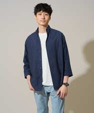 KHKGD40039 a.v.v MEN(アー・ヴェ・ヴェ) 【雑誌MonoMax5月号掲載】究極の無地Ｔシャツ シルケットスムースワイドシルエットカットソー【洗濯機で洗える/接触冷感/UVカット/毛玉になりにくい】 ブラック