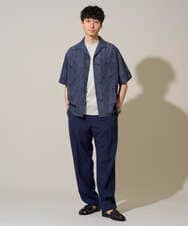 KHKGD40039 a.v.v MEN(アー・ヴェ・ヴェ) 【雑誌MonoMax5月号掲載】究極の無地Ｔシャツ シルケットスムースワイドシルエットカットソー【洗濯機で洗える/接触冷感/UVカット/毛玉になりにくい】 ブラック