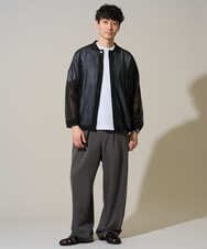 KHKGD40039 a.v.v MEN(アー・ヴェ・ヴェ) 【雑誌MonoMax5月号掲載】究極の無地Ｔシャツ シルケットスムースワイドシルエットカットソー【洗濯機で洗える/接触冷感/UVカット/毛玉になりにくい】 ブラック