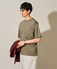 KHKGD40039 a.v.v MEN(アー・ヴェ・ヴェ) 【接触冷感 / UVカット】究極の無地Ｔ シルケットスムースシルエットカットソ ー〈洗濯機で洗える/毛玉になりにくい〉 ブラック