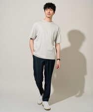 KHKGD40039 a.v.v MEN(アー・ヴェ・ヴェ) 【接触冷感 / UVカット】究極の無地Ｔ シルケットスムースシルエットカットソ ー〈洗濯機で洗える/毛玉になりにくい〉 ブラック