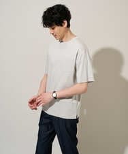 KHKGD40039 a.v.v MEN(アー・ヴェ・ヴェ) 【接触冷感 / UVカット】究極の無地Ｔ シルケットスムースシルエットカットソ ー〈洗濯機で洗える/毛玉になりにくい〉 ブラック