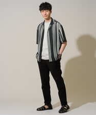 KHKGD40039 a.v.v MEN(アー・ヴェ・ヴェ) 【雑誌MonoMax5月号掲載】究極の無地Ｔシャツ シルケットスムースワイドシルエットカットソー【洗濯機で洗える/接触冷感/UVカット/毛玉になりにくい】 ブラック