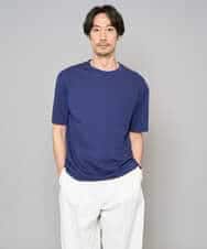 KHKGD40039 a.v.v MEN(アー・ヴェ・ヴェ) 【洗濯機で洗える/接触冷感/UVカット/毛玉になりにくい】シルケットスムースワイドシルエットカットソー ブルー