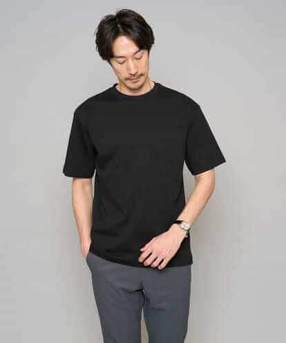 KHKGD40039 a.v.v MEN 【洗濯機で洗える/接触冷感/UVカット/毛玉になりにくい】シルケットスムースワイドシルエットカットソー