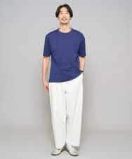 KHKGD40039 a.v.v MEN(アー・ヴェ・ヴェ) 【洗濯機で洗える/接触冷感/UVカット/毛玉になりにくい】シルケットスムースワイドシルエットカットソー ブラック