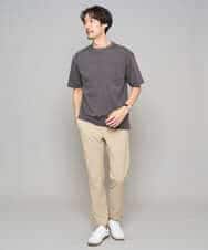 KHKGD40039 a.v.v MEN(アー・ヴェ・ヴェ) 【洗濯機で洗える/接触冷感/UVカット/毛玉になりにくい】シルケットスムースワイドシルエットカットソー ブラック