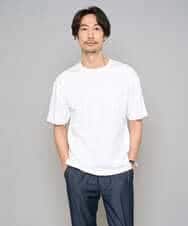 KHKGD40039 a.v.v MEN(アー・ヴェ・ヴェ) 【洗濯機で洗える/接触冷感/UVカット/毛玉になりにくい】シルケットスムースワイドシルエットカットソー ブラック