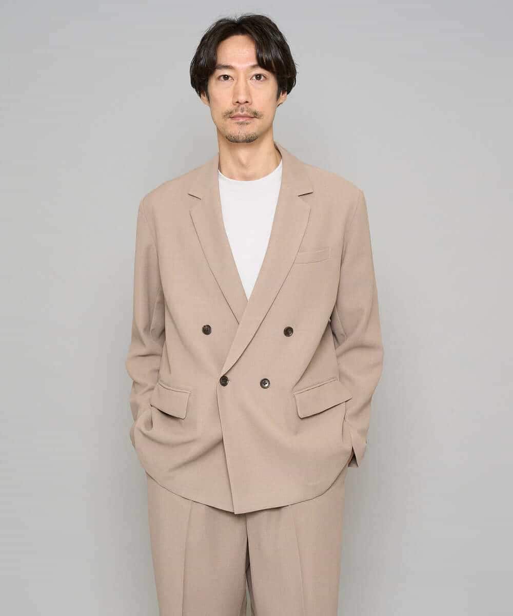 KHKGD40039 a.v.v MEN(アー・ヴェ・ヴェ) 【洗濯機で洗える/接触冷感/UVカット/毛玉になりにくい】シルケットスムースワイドシルエットカットソー ブラック