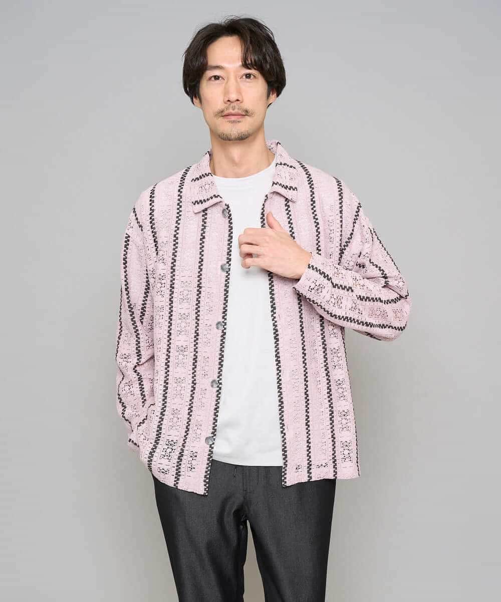 KHKGD40039 a.v.v MEN(アー・ヴェ・ヴェ) 【洗濯機で洗える/接触冷感/UVカット/毛玉になりにくい】シルケットスムースワイドシルエットカットソー ブラック