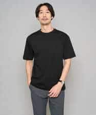 KHKGD40039 a.v.v MEN(アー・ヴェ・ヴェ) 【洗濯機で洗える/接触冷感/UVカット/毛玉になりにくい】シルケットスムースワイドシルエットカットソー ブラック