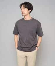 KHKGD40039 a.v.v MEN(アー・ヴェ・ヴェ) 【洗濯機で洗える/接触冷感/UVカット/毛玉になりにくい】シルケットスムースワイドシルエットカットソー ブラック