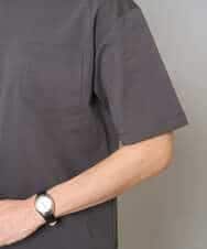 KHKGD40039 a.v.v MEN(アー・ヴェ・ヴェ) 【洗濯機で洗える/接触冷感/UVカット/毛玉になりにくい】シルケットスムースワイドシルエットカットソー ブラック