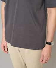 KHKGD40039 a.v.v MEN(アー・ヴェ・ヴェ) 【洗濯機で洗える/接触冷感/UVカット/毛玉になりにくい】シルケットスムースワイドシルエットカットソー ブラック