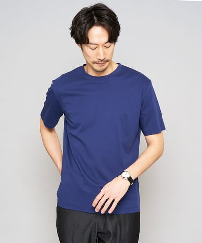 KHKGD42039 a.v.v MEN 【洗濯機で洗える/接触冷感/UVカット/毛玉になりにくい】シルケットスムースクルーネックスマートＴシャツ