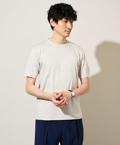 KHKGD42039 a.v.v MEN 【洗濯機で洗える/接触冷感/UVカット/毛玉になりにくい】シルケットスムースクルーネックスマートＴシャツ