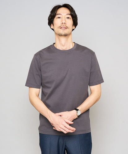 KHKGD42039 a.v.v MEN 【洗濯機で洗える/接触冷感/UVカット/毛玉になりにくい】シルケットスムースクルーネックスマートＴシャツ