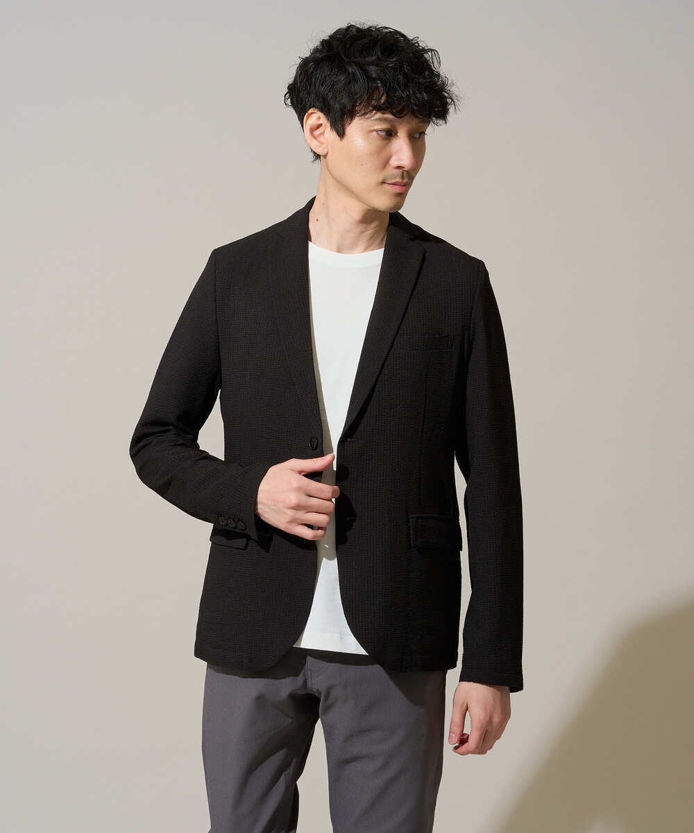 KHKGD42039 a.v.v MEN(アー・ヴェ・ヴェ) 【洗濯機で洗える/接触冷感/UVカット/毛玉になりにくい】シルケットスムースクルーネックスマートＴシャツ ダークグレー