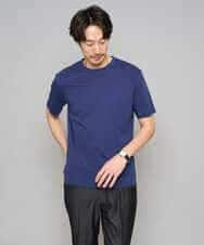 KHKGD42039 a.v.v MEN(アー・ヴェ・ヴェ) 【洗濯機で洗える/接触冷感/UVカット/毛玉になりにくい】シルケットスムースクルーネックスマートＴシャツ ブルー