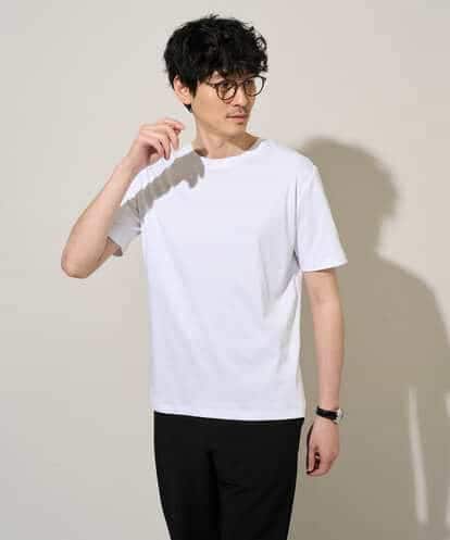 KHKGD42039 a.v.v MEN 【洗濯機で洗える/接触冷感/UVカット/毛玉になりにくい】シルケットスムースクルーネックスマートＴシャツ