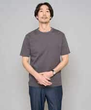 KHKGD42039 a.v.v MEN(アー・ヴェ・ヴェ) 【洗濯機で洗える/接触冷感/UVカット/毛玉になりにくい】シルケットスムースクルーネックスマートＴシャツ ダークグレー