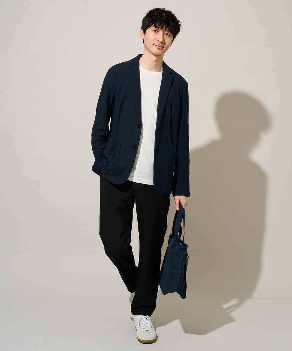 KHKGD42039 a.v.v MEN(アー・ヴェ・ヴェ) 【洗濯機で洗える/接触冷感/UVカット/毛玉になりにくい】シルケットスムースクルーネックスマートＴシャツ ダークグレー