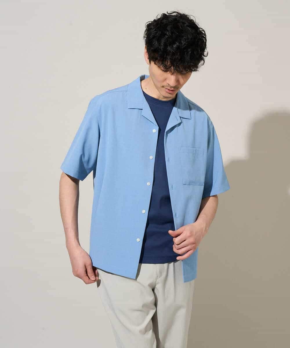 KHKGD42039 a.v.v MEN(アー・ヴェ・ヴェ) 【洗濯機で洗える/接触冷感/UVカット/毛玉になりにくい】シルケットスムースクルーネックスマートＴシャツ ダークグレー