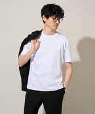 KHKGD42039 a.v.v MEN(アー・ヴェ・ヴェ) 【洗濯機で洗える/接触冷感/UVカット/毛玉になりにくい】シルケットスムースクルーネックスマートＴシャツ ダークグレー