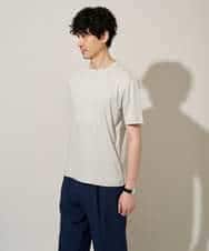 KHKGD42039 a.v.v MEN(アー・ヴェ・ヴェ) 【洗濯機で洗える/接触冷感/UVカット/毛玉になりにくい】シルケットスムースクルーネックスマートＴシャツ ダークグレー