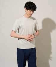 KHKGD42039 a.v.v MEN(アー・ヴェ・ヴェ) 【洗濯機で洗える/接触冷感/UVカット/毛玉になりにくい】シルケットスムースクルーネックスマートＴシャツ ダークグレー