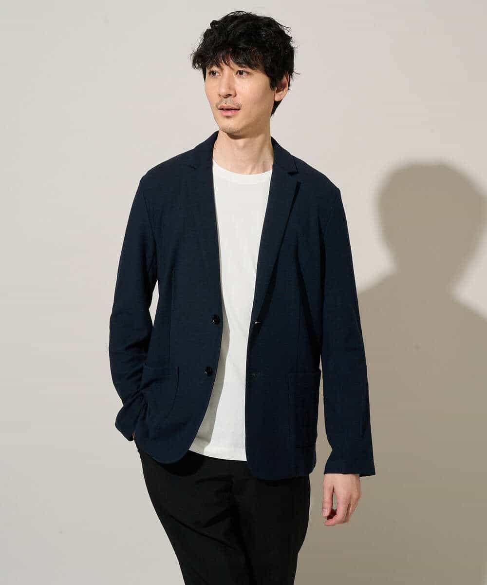 KHKGD42039 a.v.v MEN(アー・ヴェ・ヴェ) 【洗濯機で洗える/接触冷感/UVカット/毛玉になりにくい】シルケットスムースクルーネックスマートＴシャツ ダークグレー