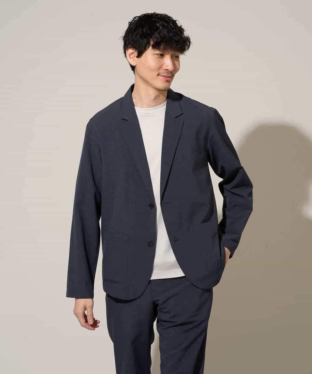 KHKGD42039 a.v.v MEN(アー・ヴェ・ヴェ) 【洗濯機で洗える/接触冷感/UVカット/毛玉になりにくい】シルケットスムースクルーネックスマートＴシャツ ダークグレー