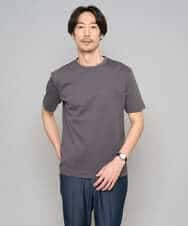 KHKGD42039 a.v.v MEN(アー・ヴェ・ヴェ) 【洗濯機で洗える/接触冷感/UVカット/毛玉になりにくい】シルケットスムースクルーネックスマートＴシャツ ダークグレー