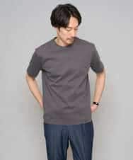 KHKGD42039 a.v.v MEN(アー・ヴェ・ヴェ) 【洗濯機で洗える/接触冷感/UVカット/毛玉になりにくい】シルケットスムースクルーネックスマートＴシャツ ダークグレー