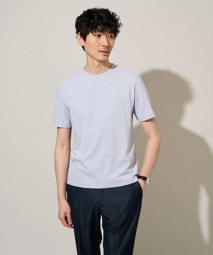 KHKGD48044 a.v.v MEN 【イージーケア/洗濯機で洗える】キカジャカードセミワイドシルエットカットソー