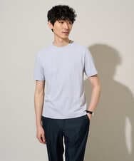 KHKGD48044 a.v.v MEN(アー・ヴェ・ヴェ) 【イージーケア/洗濯機で洗える】キカジャカードセミワイドシルエットカットソー ラベンダー