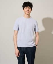 KHKGD48044 a.v.v MEN(アー・ヴェ・ヴェ) 【イージーケア/洗濯機で洗える】キカジャカードセミワイドシルエットカットソー ライトグレー