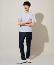 KHKGD48044 a.v.v MEN(アー・ヴェ・ヴェ) 【イージーケア/洗濯機で洗える】キカジャカードセミワイドシルエットカットソー ライトグレー