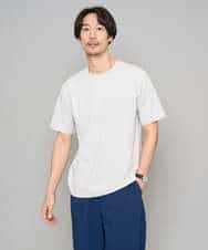 KHKGD48044 a.v.v MEN(アー・ヴェ・ヴェ) 【イージーケア/洗濯機で洗える】キカジャカードセミワイドシルエットカットソー ライトグレー