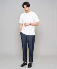 KHKGD48044 a.v.v MEN(アー・ヴェ・ヴェ) 【イージーケア/洗濯機で洗える】キカジャカードセミワイドシルエットカットソー ライトグレー