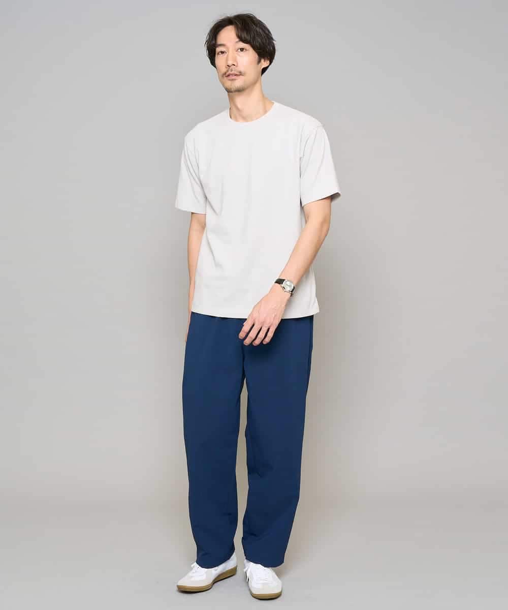 KHKGD48044 a.v.v MEN(アー・ヴェ・ヴェ) 【イージーケア/洗濯機で洗える】キカジャカードセミワイドシルエットカットソー ライトグレー