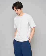 KHKGD48044 a.v.v MEN(アー・ヴェ・ヴェ) 【イージーケア/洗濯機で洗える】キカジャカードセミワイドシルエットカットソー ライトグレー