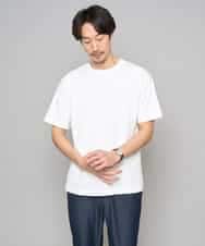 KHKGD48044 a.v.v MEN(アー・ヴェ・ヴェ) 【イージーケア/洗濯機で洗える】キカジャカードセミワイドシルエットカットソー ライトグレー