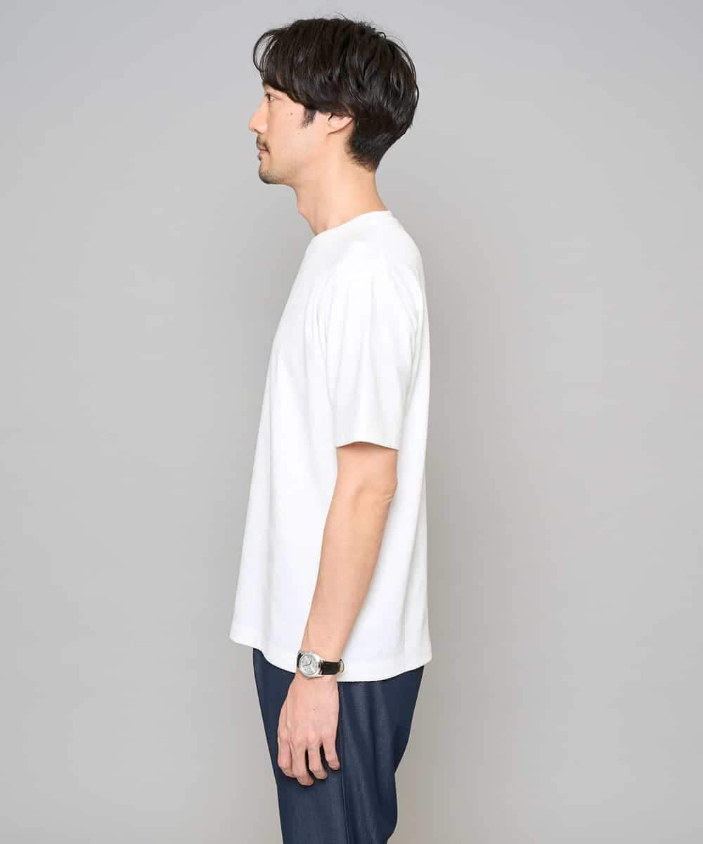 KHKGD48044 a.v.v MEN(アー・ヴェ・ヴェ) 【イージーケア/洗濯機で洗える】キカジャカードセミワイドシルエットカットソー ライトグレー