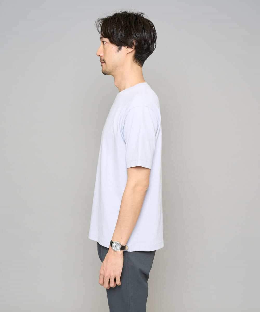 KHKGD48044 a.v.v MEN(アー・ヴェ・ヴェ) 【イージーケア/洗濯機で洗える】キカジャカードセミワイドシルエットカットソー ライトグレー