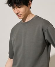 KHKGD49049 a.v.v MEN(アー・ヴェ・ヴェ) 【イージーケア/洗濯機で洗える/接触冷感】フォーマルジャカードセミワイドシルエットカットソー ダークグレー